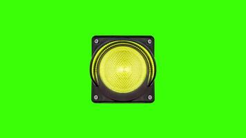 Lamp of classic semaphore changes signals on chomakey video