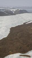 Snow-covered mountain range seen from above video