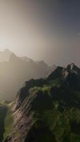 A breathtaking computer-generated mountain range video