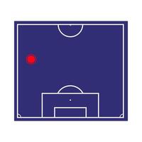 Left midfielder soccer position, football player vector