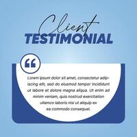 Client Testimonial Design Layout vector