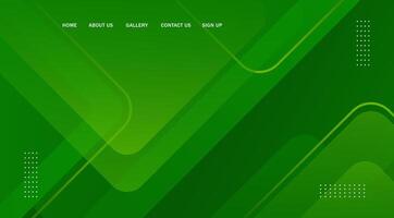 Abstract green colored banner design template. Colorful technology web banner with gradient colors background vector