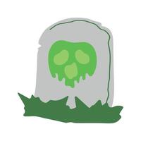 Happy Halloween day isolate element of tomb. vector