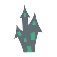 Happy Halloween day isolate element of castle. vector
