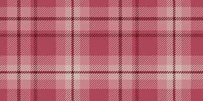 A seamless tartan pattern in shades in pink and red color composed of intersecting lines and squares, offering a stylish and timeless textile design. vector