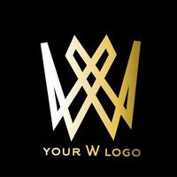 The w logo is made up of two triangles vector