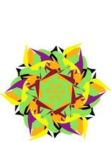 A colorful flower design with a white background vector