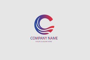 A logo design for a company that is made up of waves vector