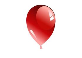 A red balloon on a white background vector