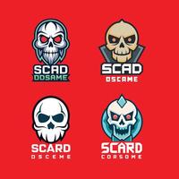 Four different logos for the game scar vector