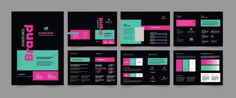 Guidelines brand design and brand guideline layout vector