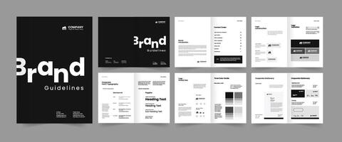 Brand guideline and brand manual design also visual identity guideline vector