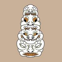 cute monster art assets that can be used for branding needs and so on vector