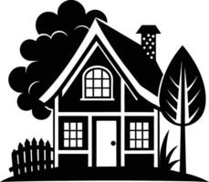 A wonderful House silhouette art illustration design and Home icon and logo design. vector