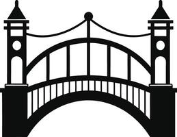 A wonderful Bridge silhouette art illustration design and icon and logo design with no background vector