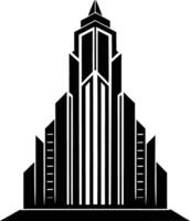 A Skyscraper silhouette art illustration design using black color with no background. vector