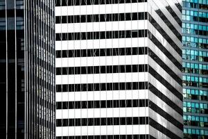 A close up of a building with many windows photo
