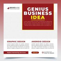 Digital marketing social media square post or web banner template vector