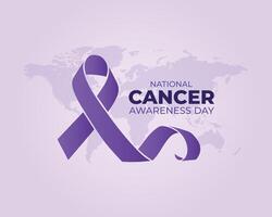 National Cancer Awareness Day. 7 November. Holiday concept. Template for background with banner, poster and card. Flat illustration. vector