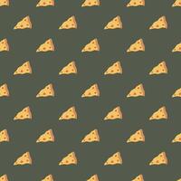 seamless pizza pattern. doodle pizza background. Fast food pattern vector