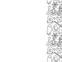 halloween Background With place for text. Cartoon Halloween frame vector
