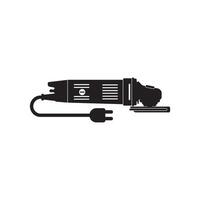Grinding machine icons set outline . Build construct. Electric equipment vector