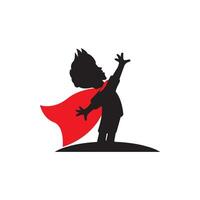 Kids Heroes Logo Design Template Inspiration vector
