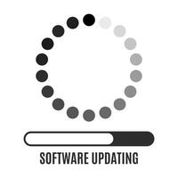 Software Update Icon with dot symbol vector