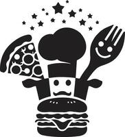 Creative Restaurant logo on transparent background vector
