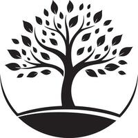 Tree logo on transparent background vector