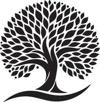 Tree logo design on transparent background vector