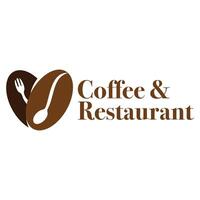 coffee and restaurant flat minimalist logo design vector