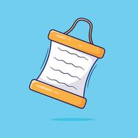 Cute cartoon paper scroll design . Flat message announcement paper in old days. Flat cartoon style. vector