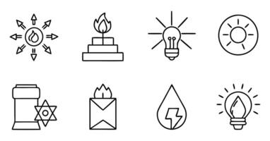 Light bulb icon set vector