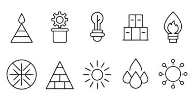 Light bulb icon set vector