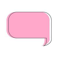 Simple pink speech bubble for communication design or illustrative use in creative projects vector