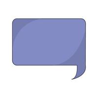 Simple blue speech bubble representation for text communication and design purposes vector