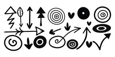 This Set Of Hand Drawn Arrows And Shapes Will Bring Whimsy To Your Design vector