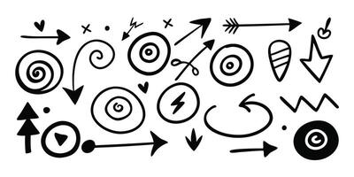 Hand-drawn doodle arrows and shapes highlight your message. vector