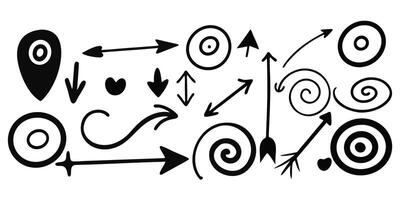 This whimsical icon set guides the way vector