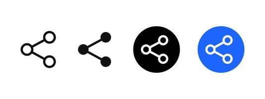 Share icon. Share button. Connection symbol. Network pictogram. Communication sign. Link web interface element illustration. Share on social media button concept. vector
