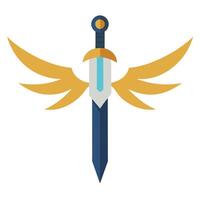 A sword with wings on it vector