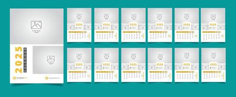Wall Calendar Design Template vector