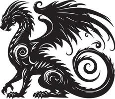 The Dark Wyrm Legend in Shadow vector
