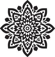 Mandala in the Dark Elegant Silhouette Patterns vector