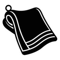 A black and white image of a towel vector