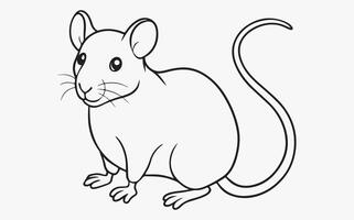 Abstract rat Line Drawing image vector