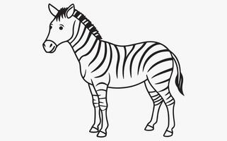 Abstract Zebra Line Drawing icon vector