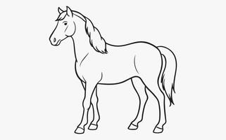 Abstract horse Line Drawing icon vector