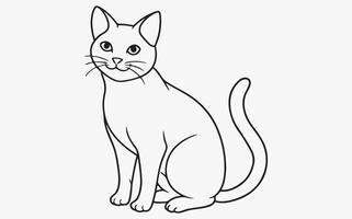 Abstract Cat Line Art icon vector
